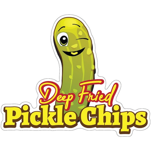 Pickle Chips 2 Decal Concession Stand Food Truck Sticker, 24" x 10", D-DC-24 Pickle Chips 219